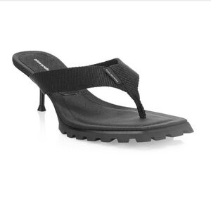 Alexander wang Jessie lung-sole thong black women sandals size 37-7us brand new
